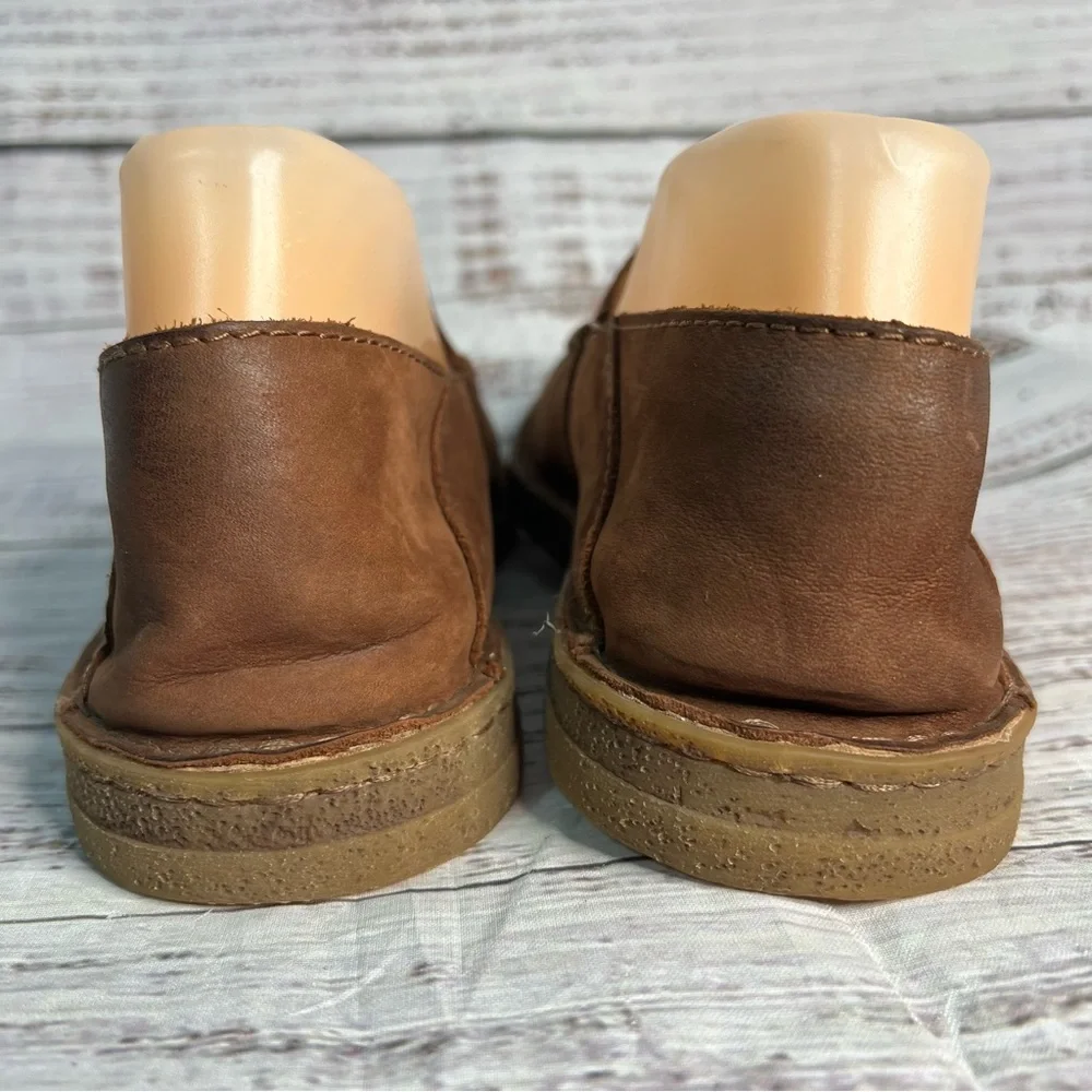 Born Stewie II Brown Suede Loafers Mens‎ 9.5 Soft Leather Slip On Shoes